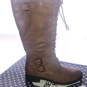 Aeropostale Brown Riding Boots with Buckle SZ 8